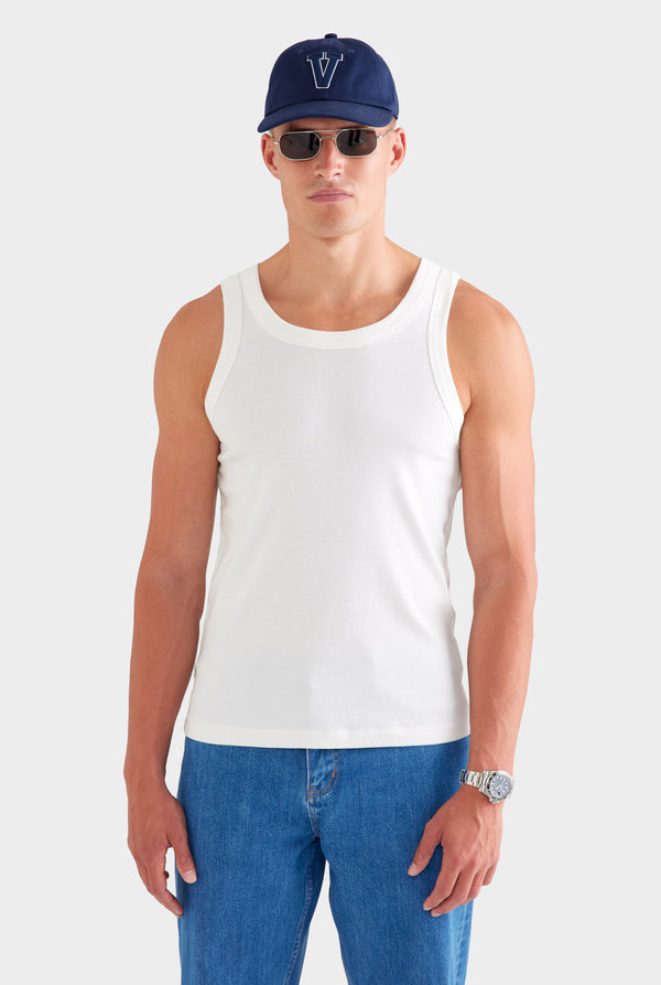 Jersey Rib Tank - Off White