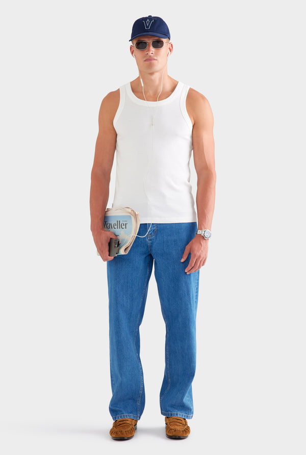 Jersey Rib Tank - Off White