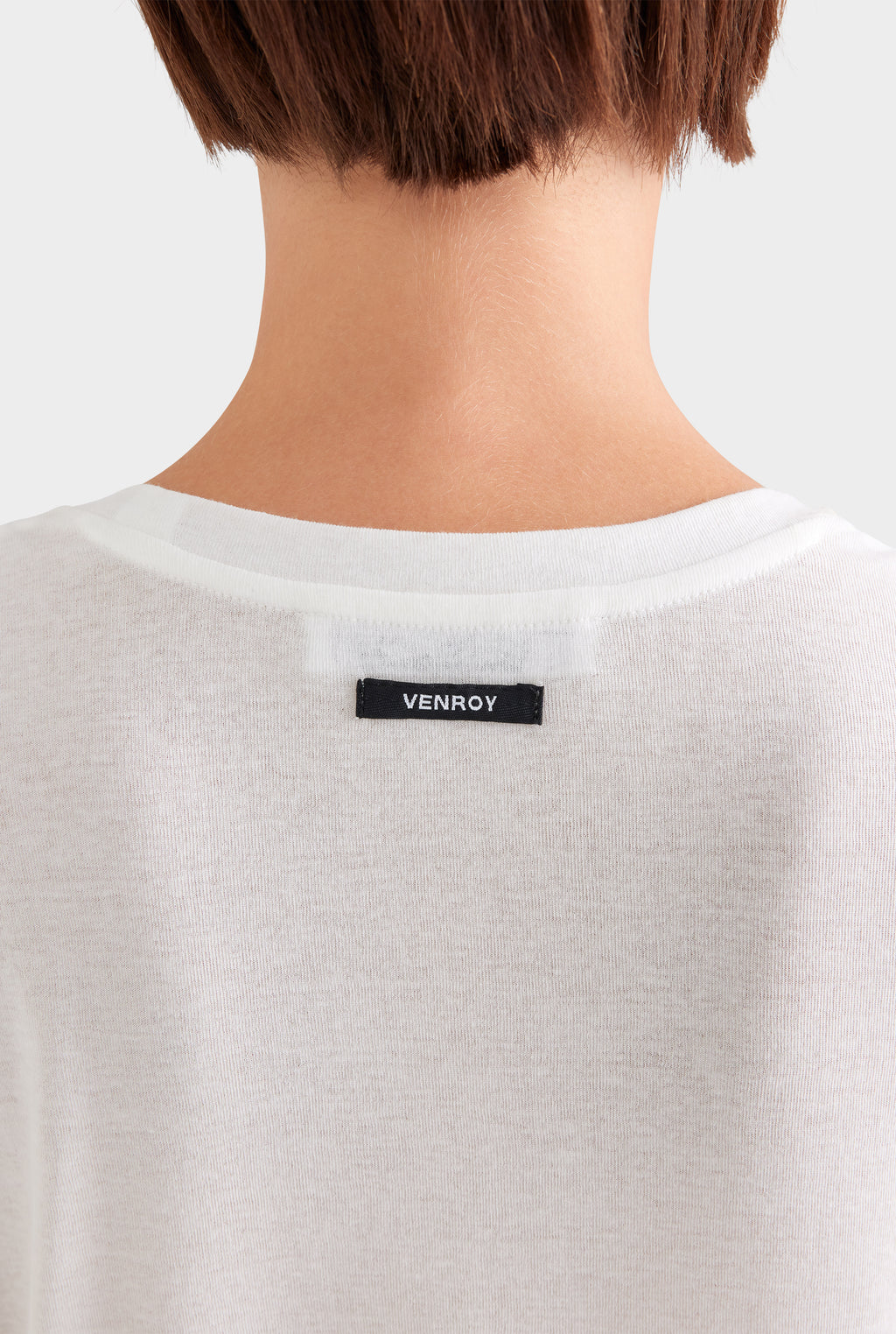 Long Sleeve Lightweight Cotton Tee - White