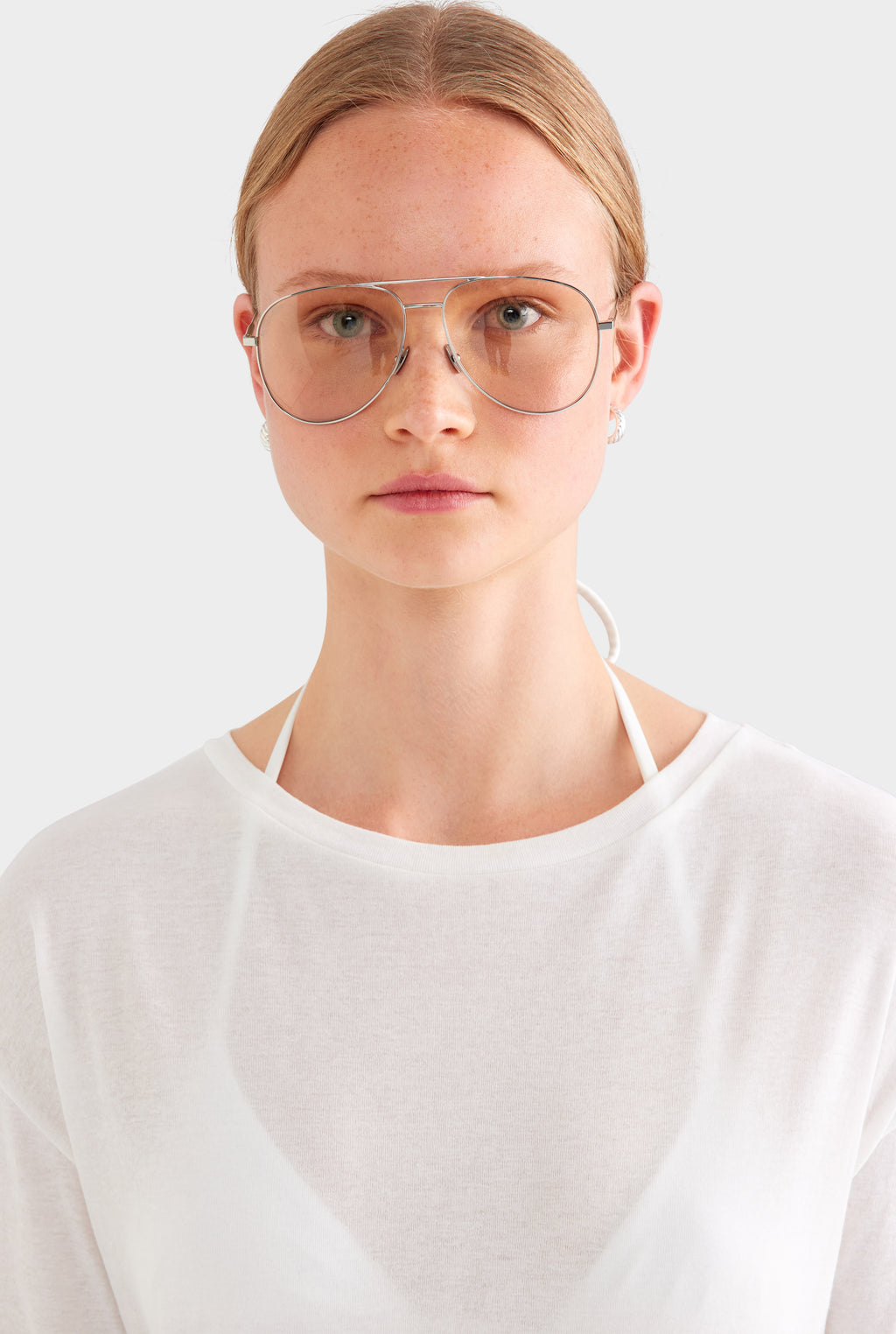 Lightweight Cotton Mini Dress - White