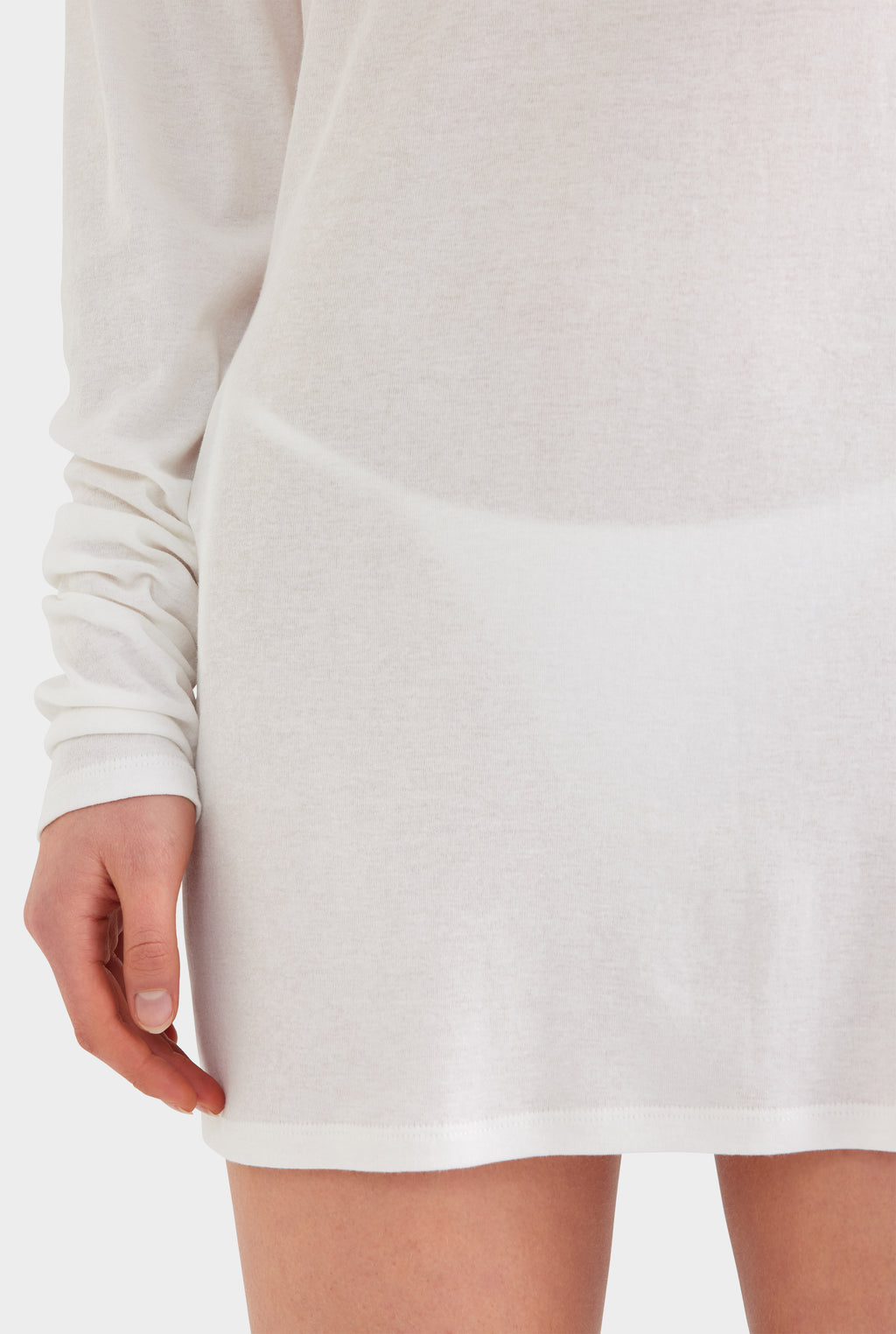 Lightweight Cotton Mini Dress - White