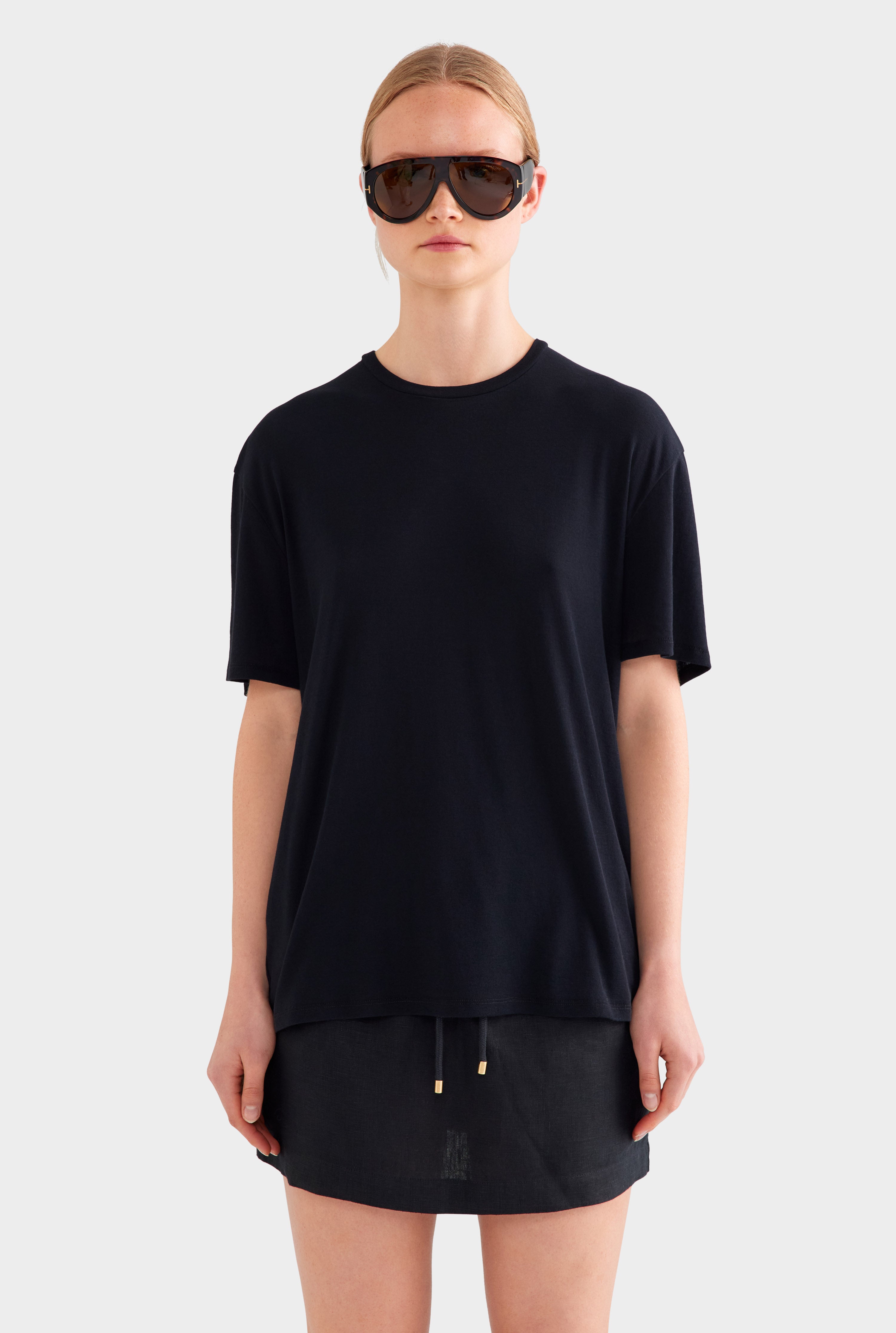 Lightweight Cotton Tee - Black