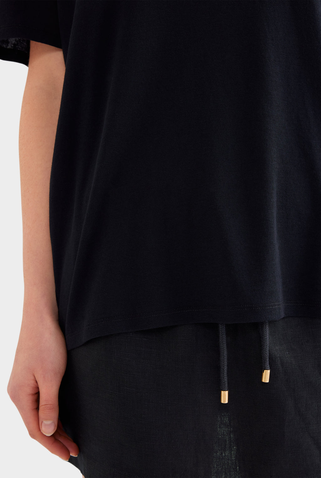 Lightweight Cotton Tee - Black