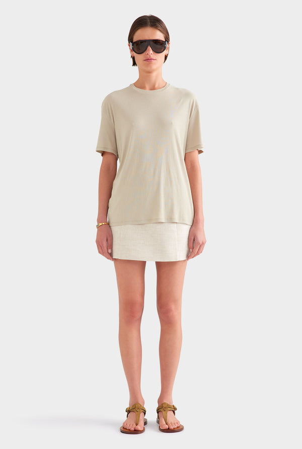 Lightweight Cotton Tee - Stone