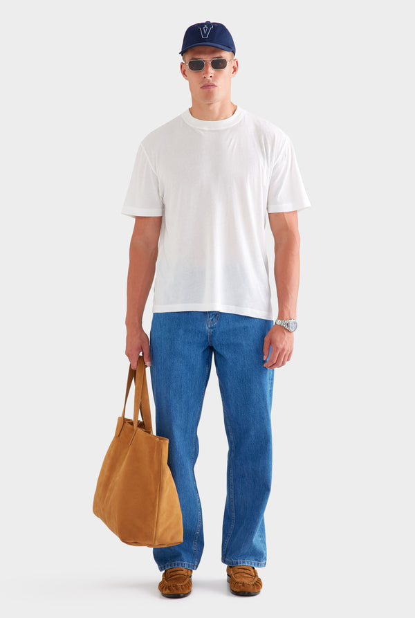 Lightweight Standard Cotton T Shirt - White