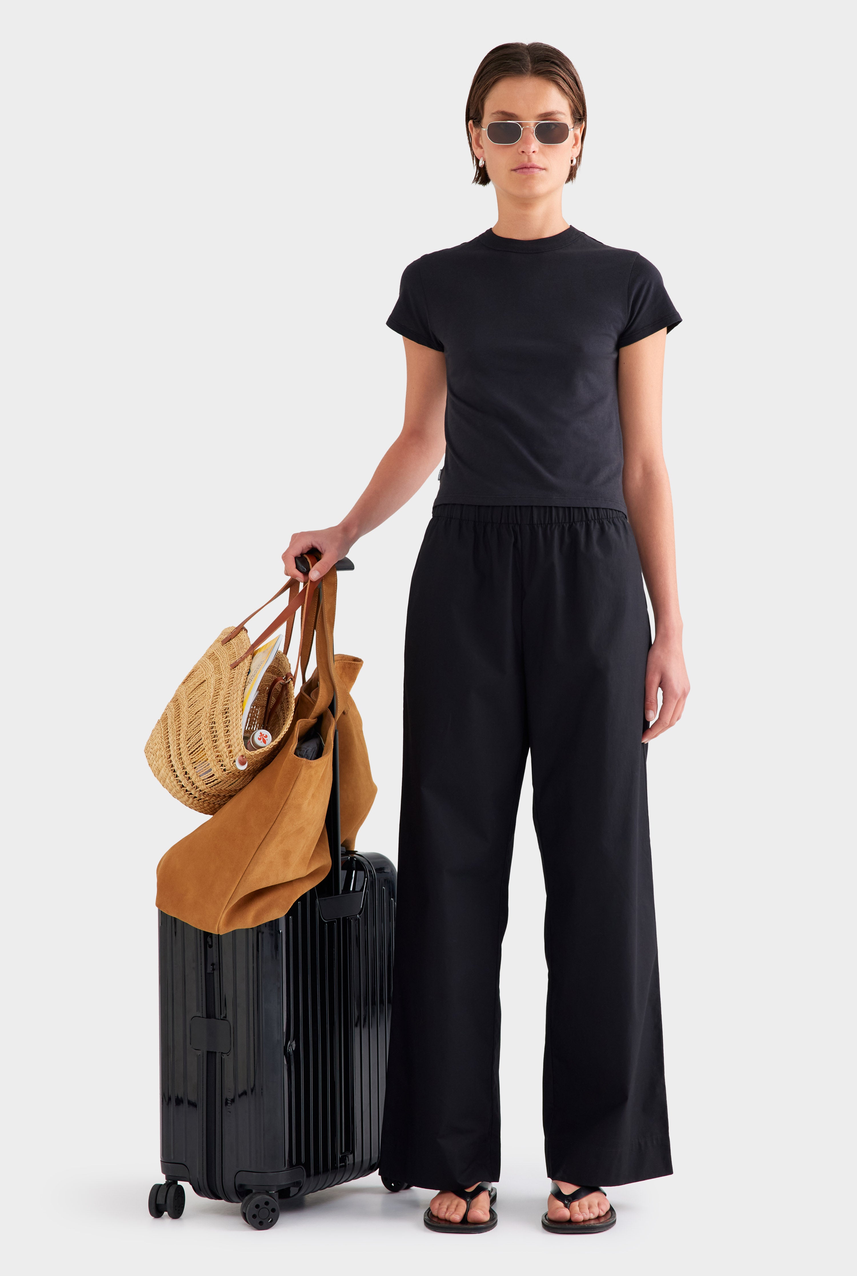 Heavy Cotton Poplin Pant - Black