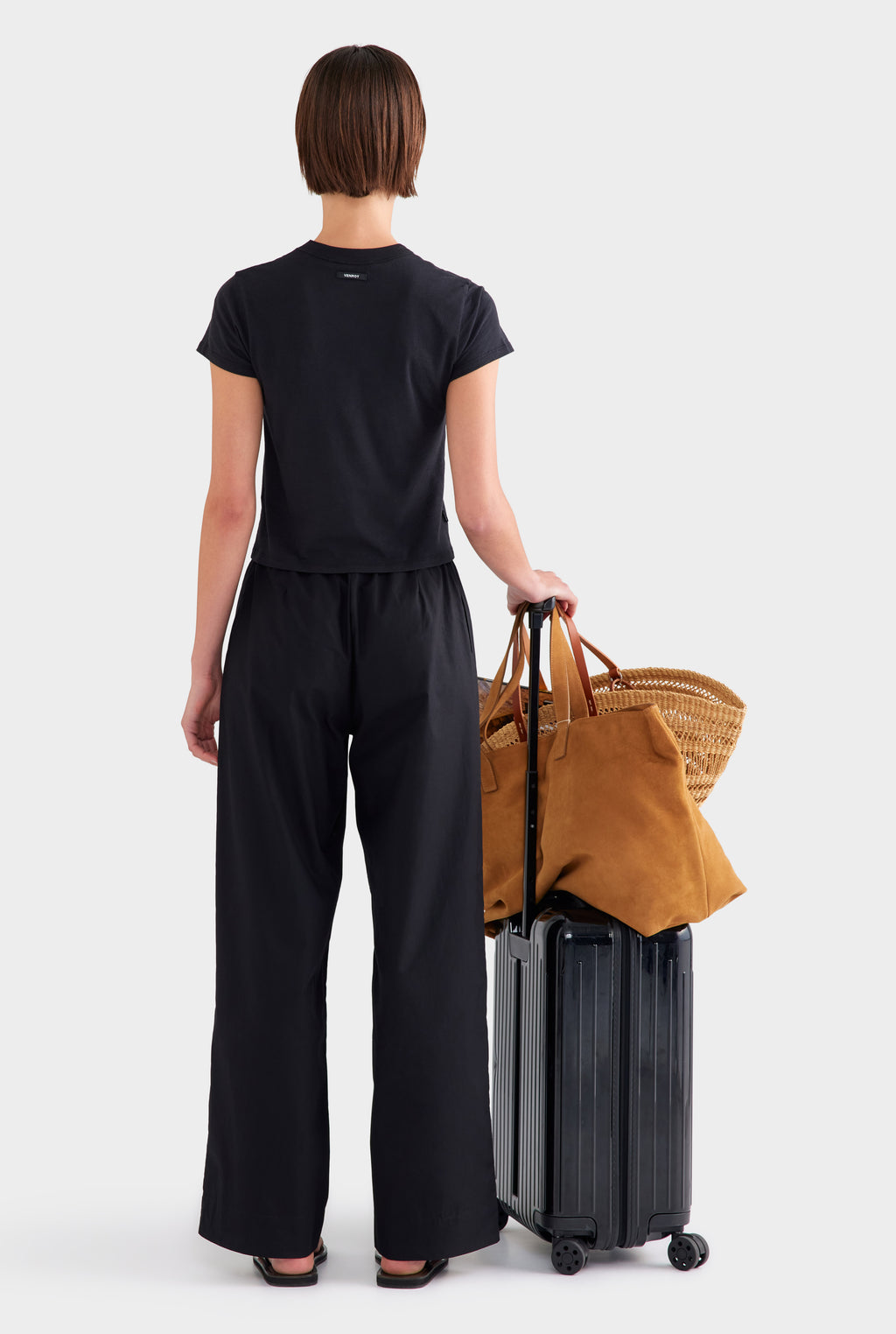 Heavy Cotton Poplin Pant - Black