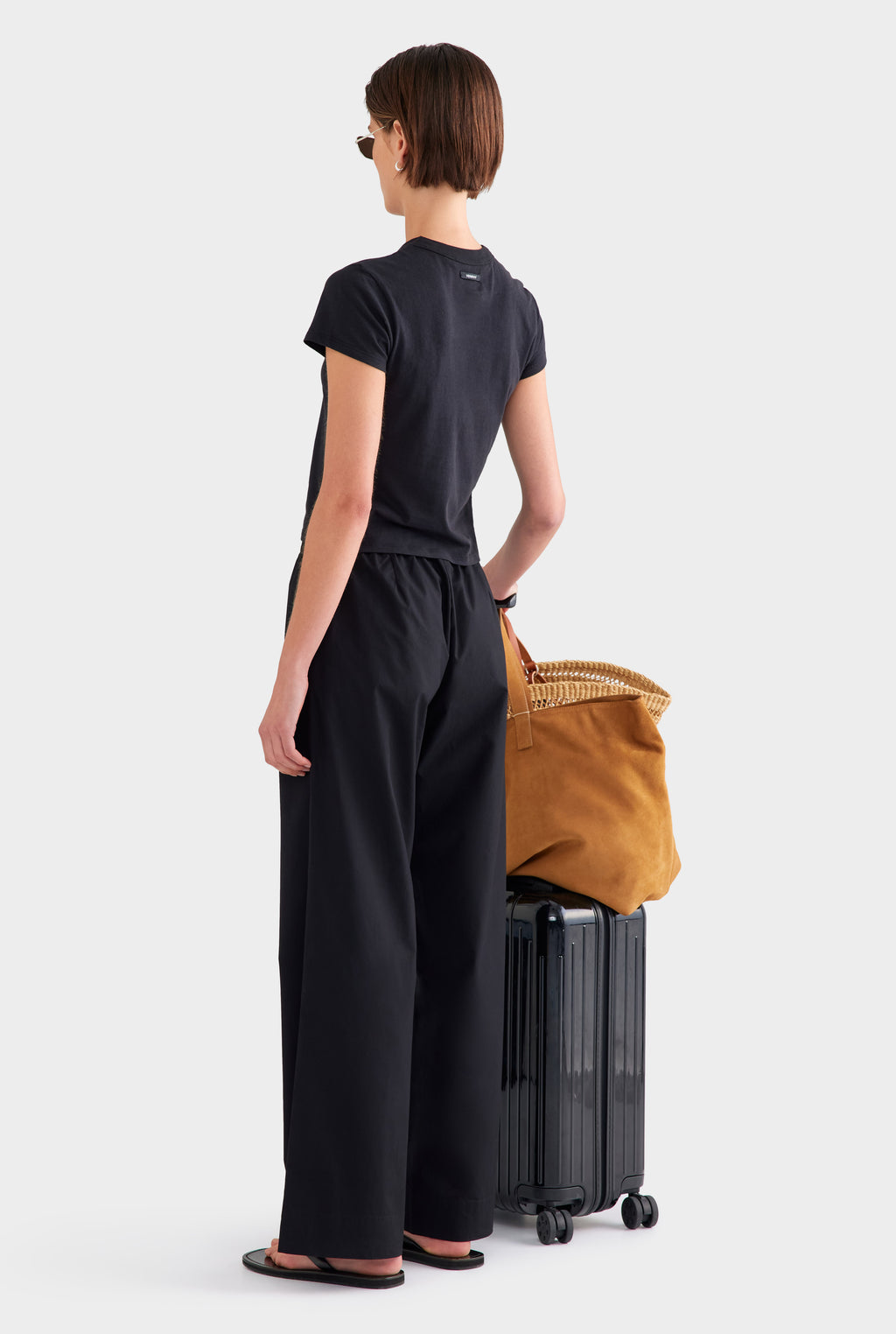 Heavy Cotton Poplin Pant - Black