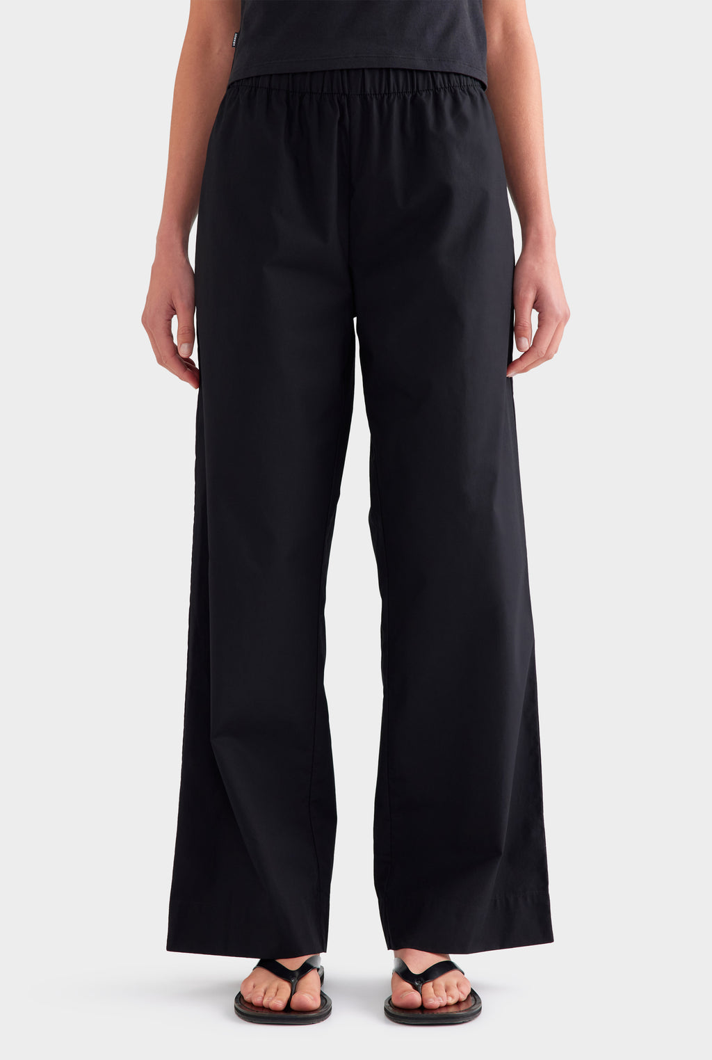Heavy Cotton Poplin Pant - Black