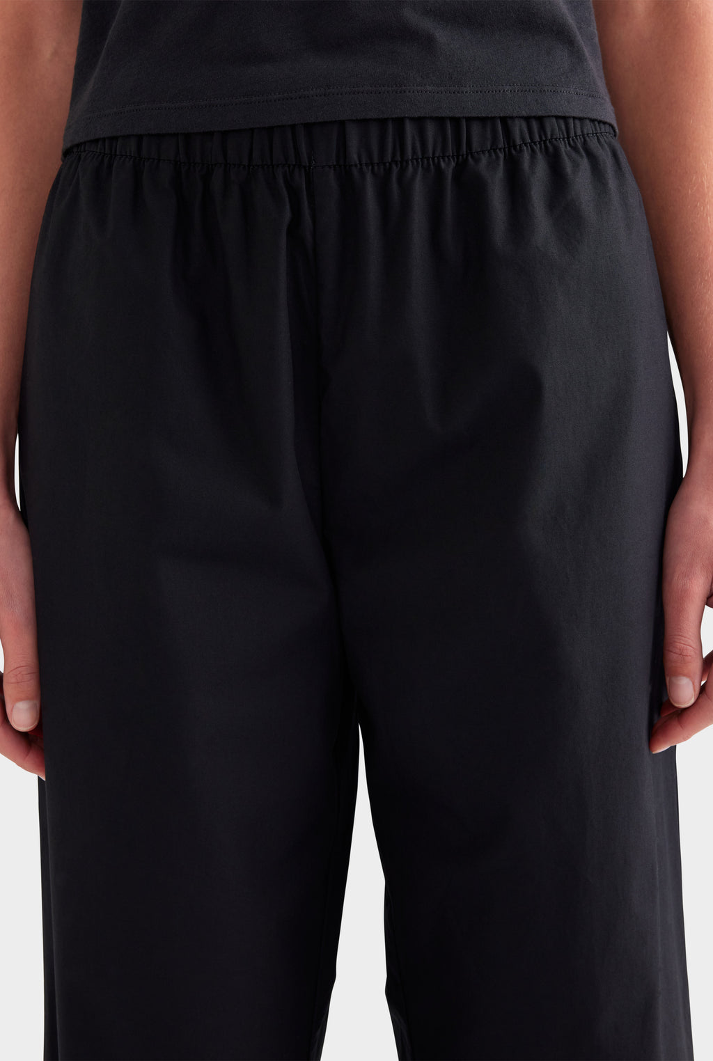Heavy Cotton Poplin Pant - Black
