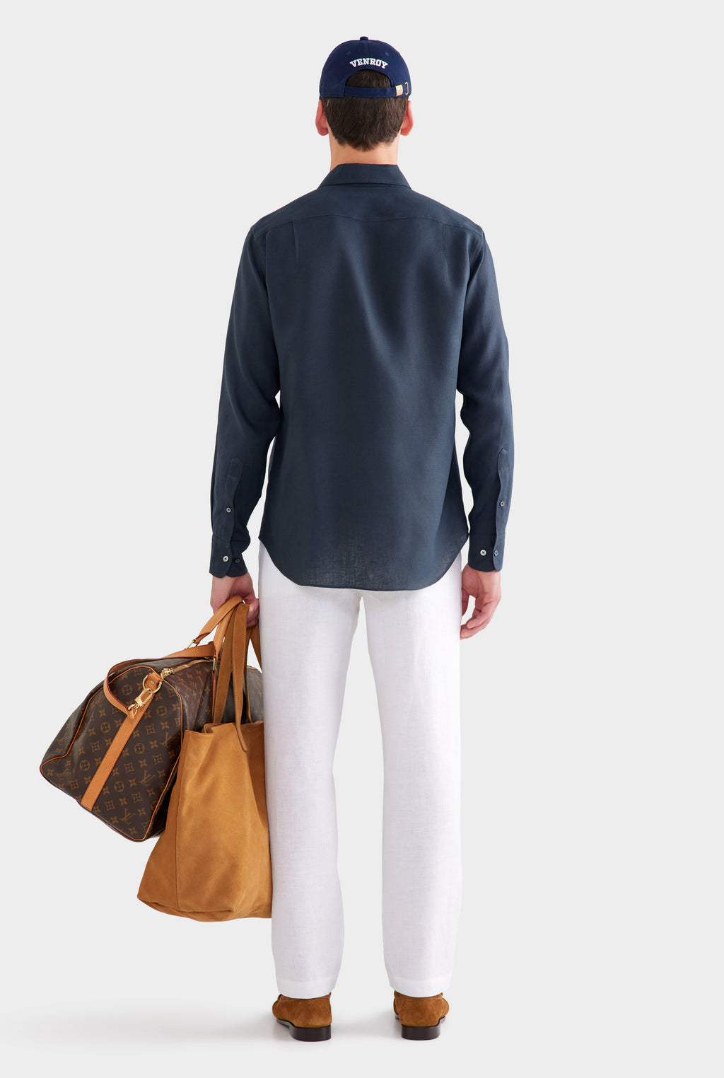 Relaxed Linen Shirt - Navy