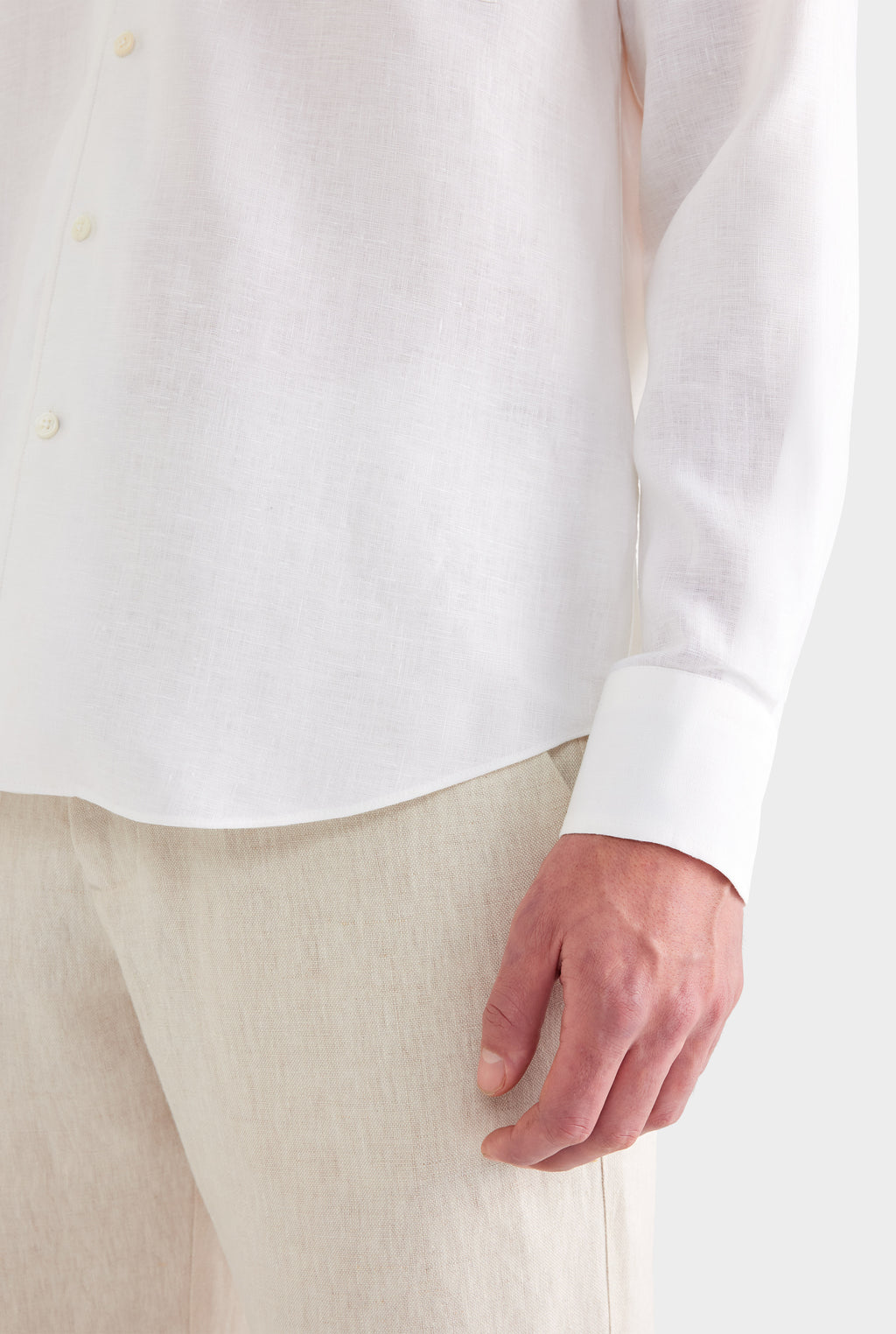 Relaxed Linen Shirt - White
