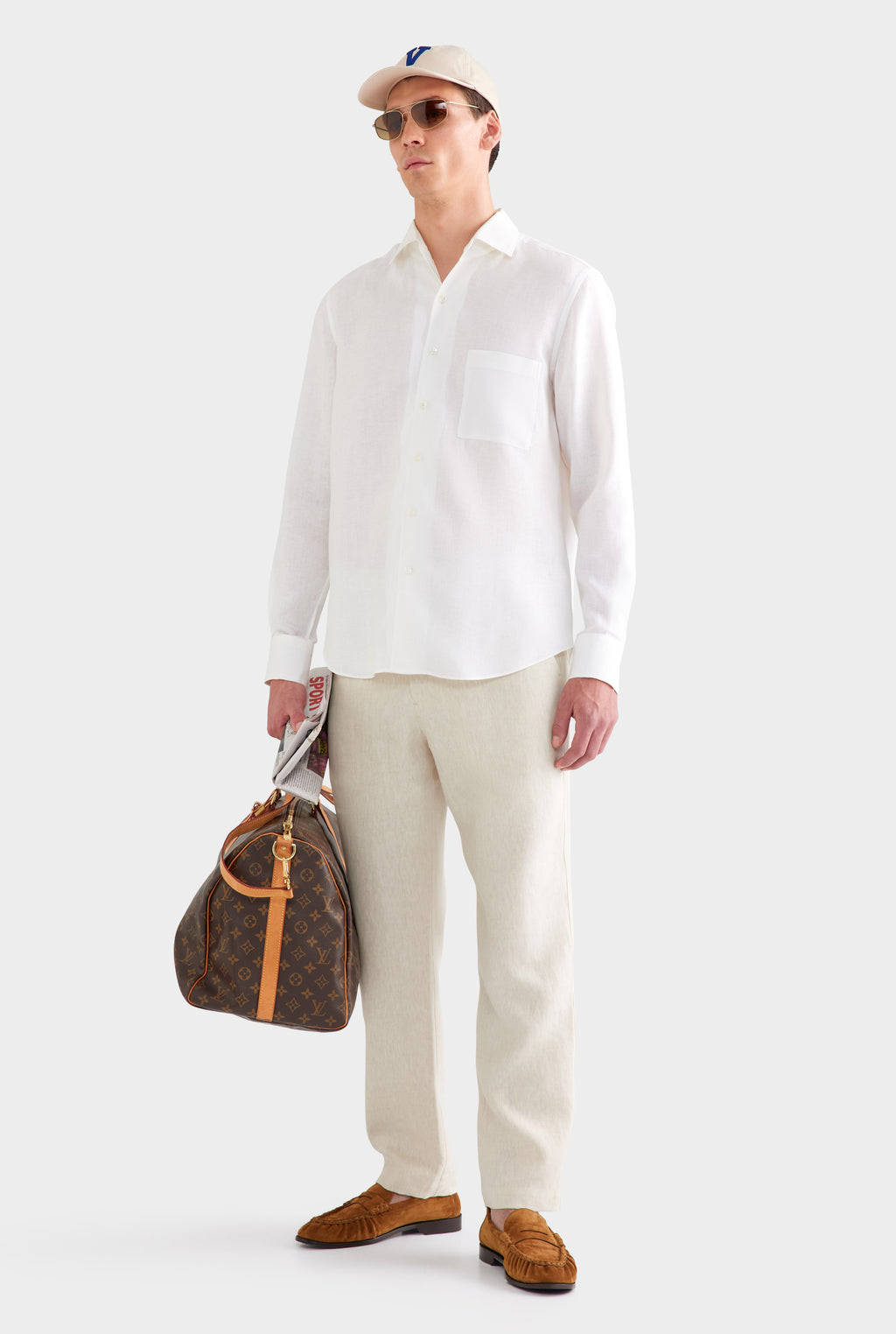 Relaxed Linen Shirt - White