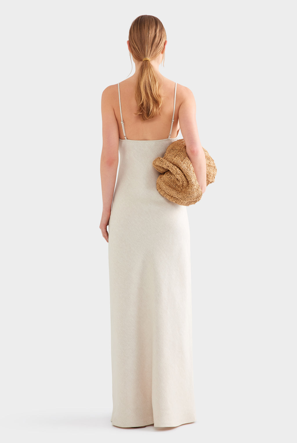 Linen Slip Dress - Sand