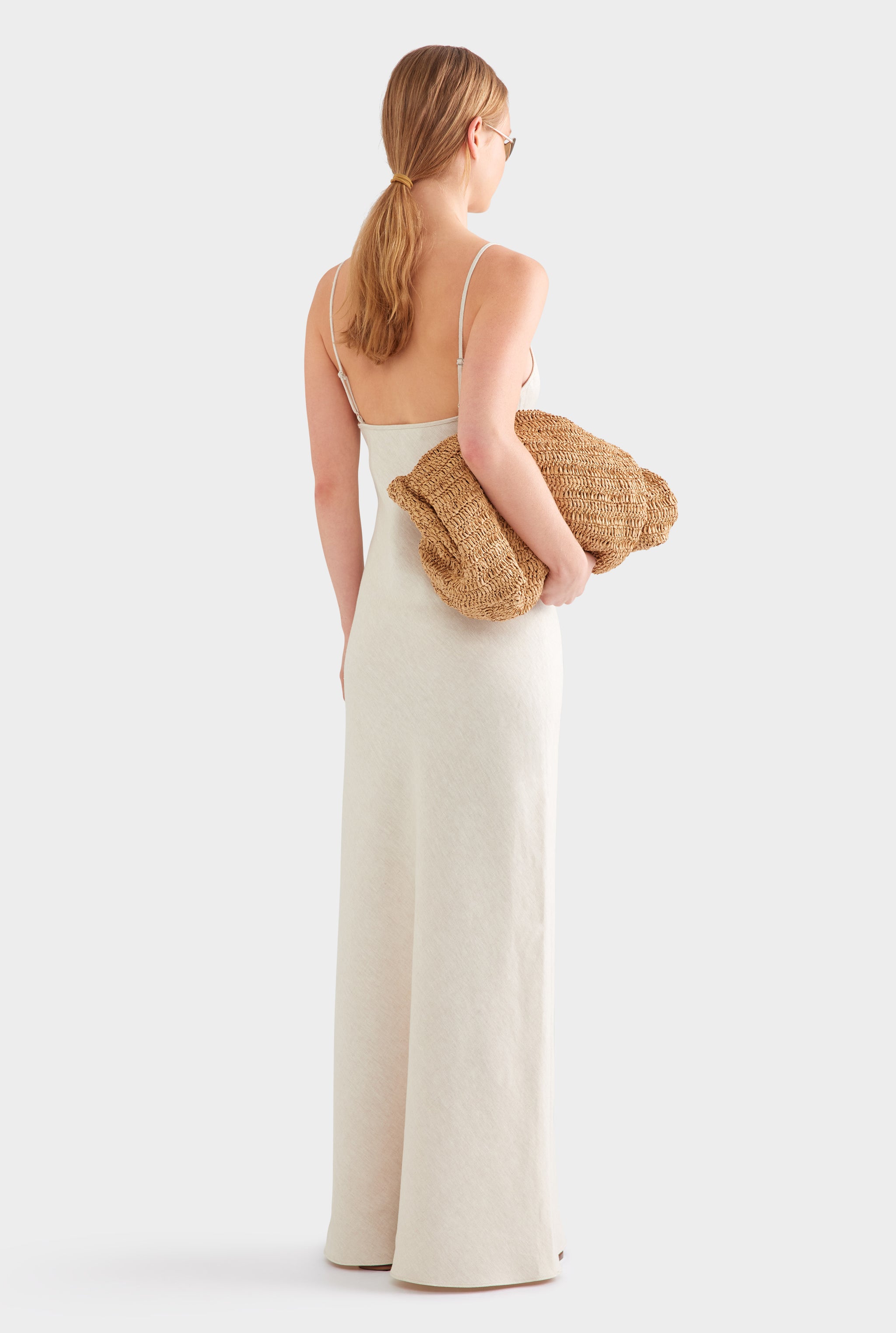 linen slip dress australia Yarilla Linen Slip Dress