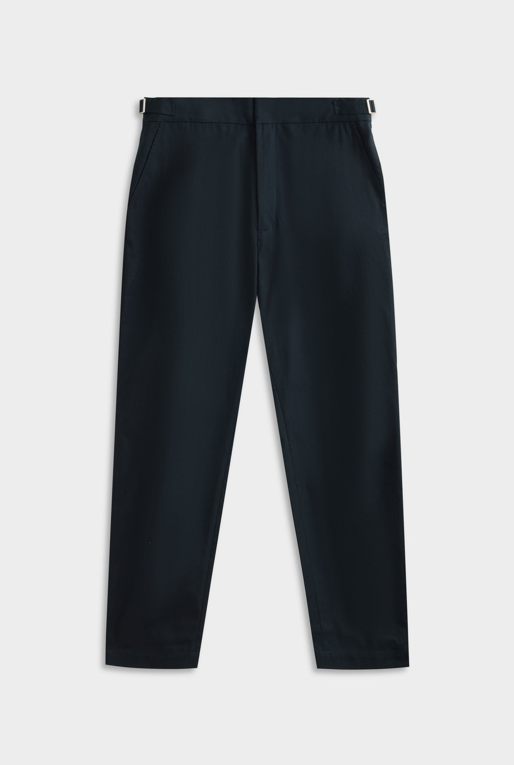 Classic Cotton Side Tab Trouser - Navy
