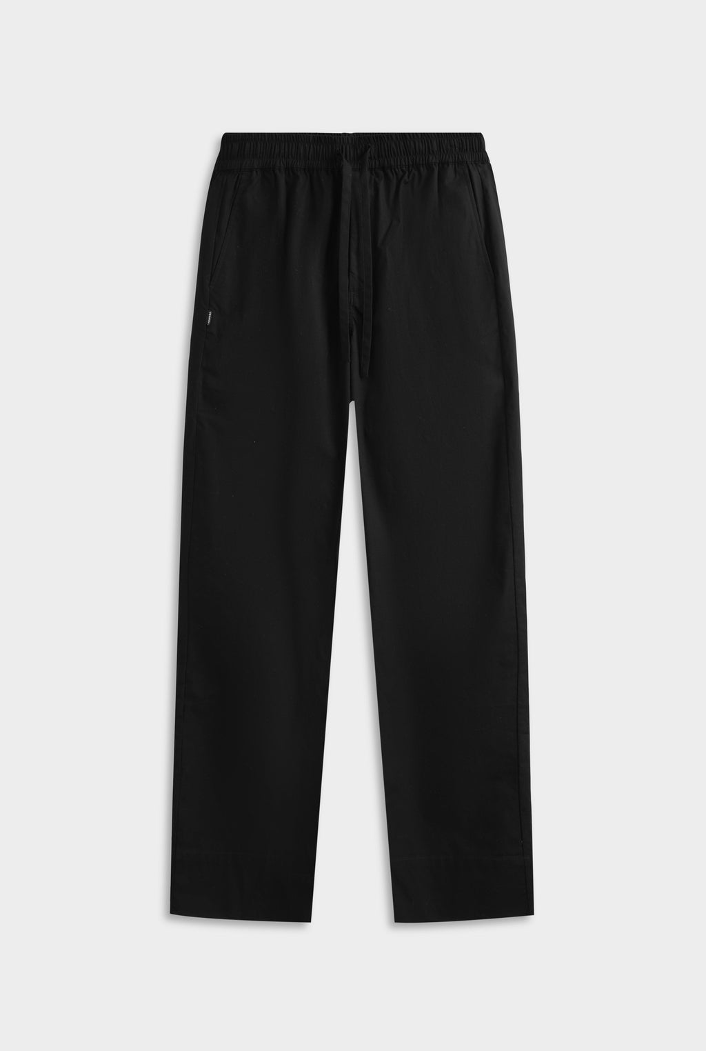 Cotton Poplin Trouser - Black