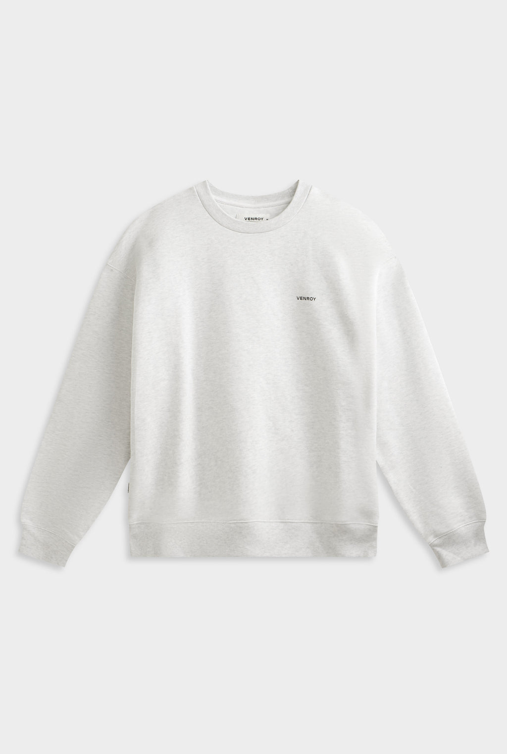 Fleece Track Crewneck - Light Grey Marl