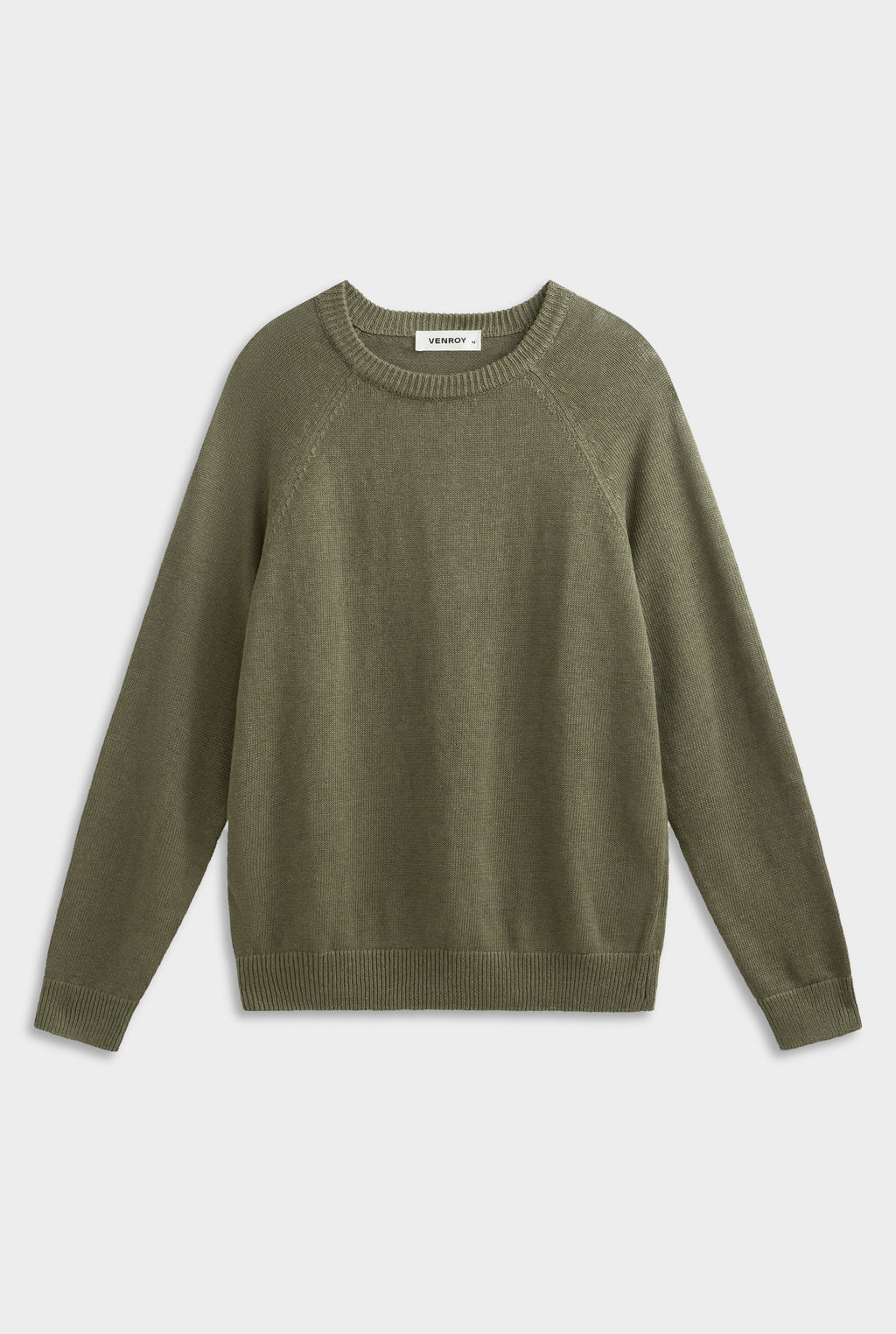 Linen Raglan Sweater - Olive