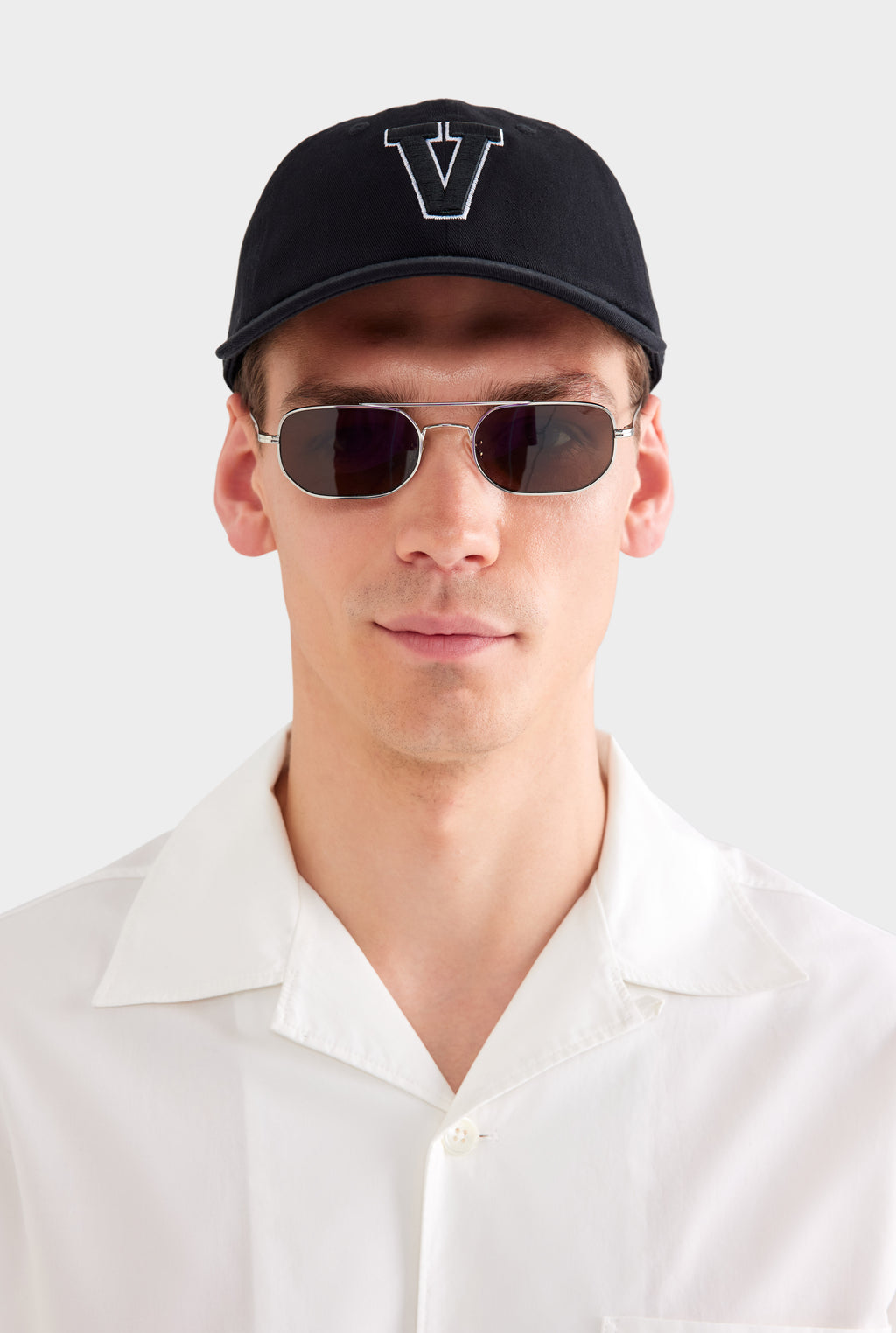 Oversized Cotton Short Sleeve Shirt - White