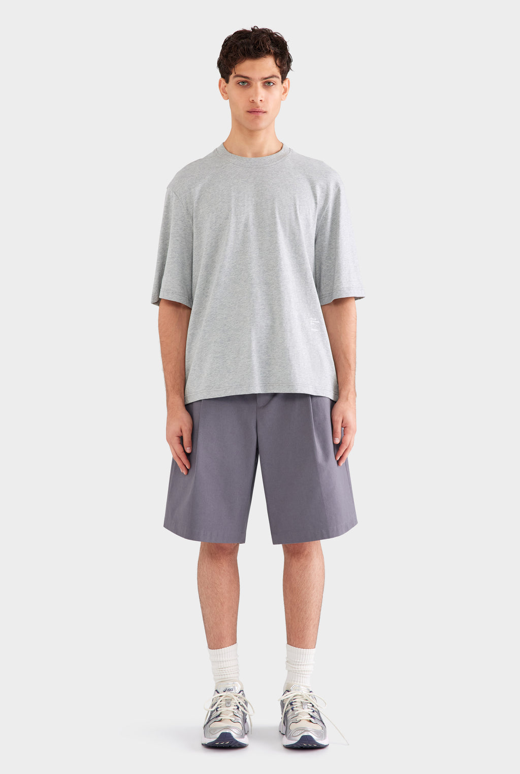 Oversized Cotton T Shirt - Grey Marl Lily