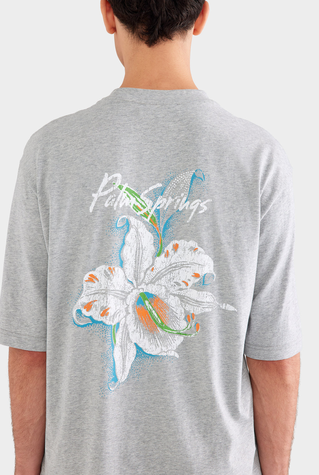 Oversized Cotton T Shirt - Grey Marl Lily