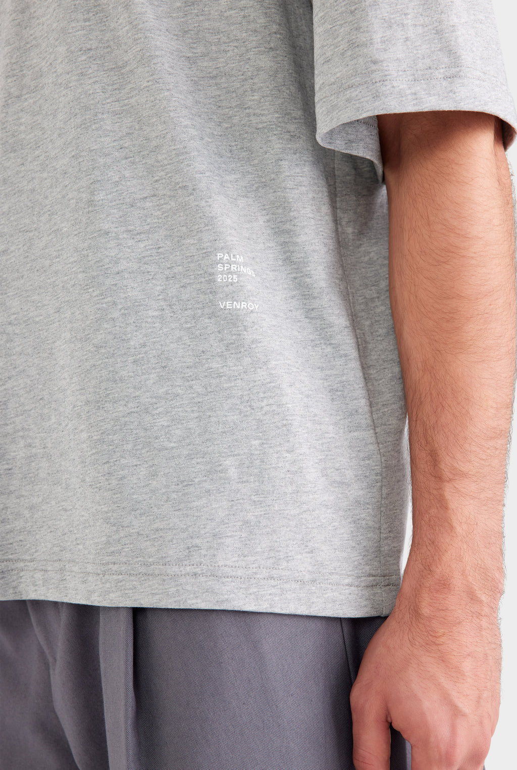 Oversized Cotton T Shirt - Grey Marl Lily