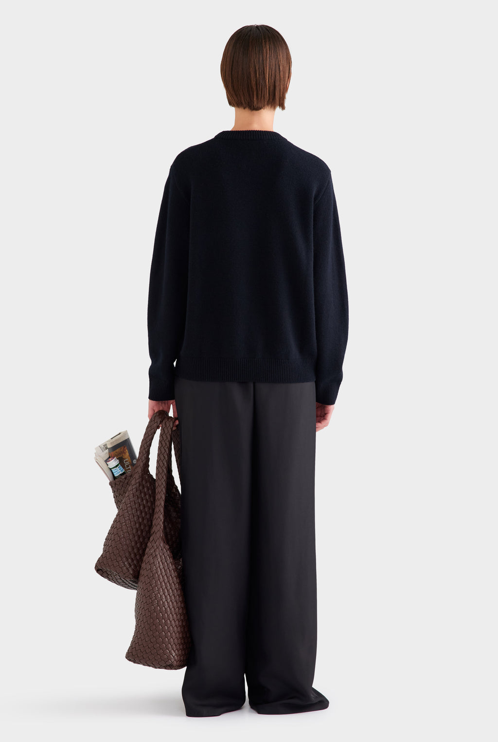Oversized Wool Cashmere Sweater - Black