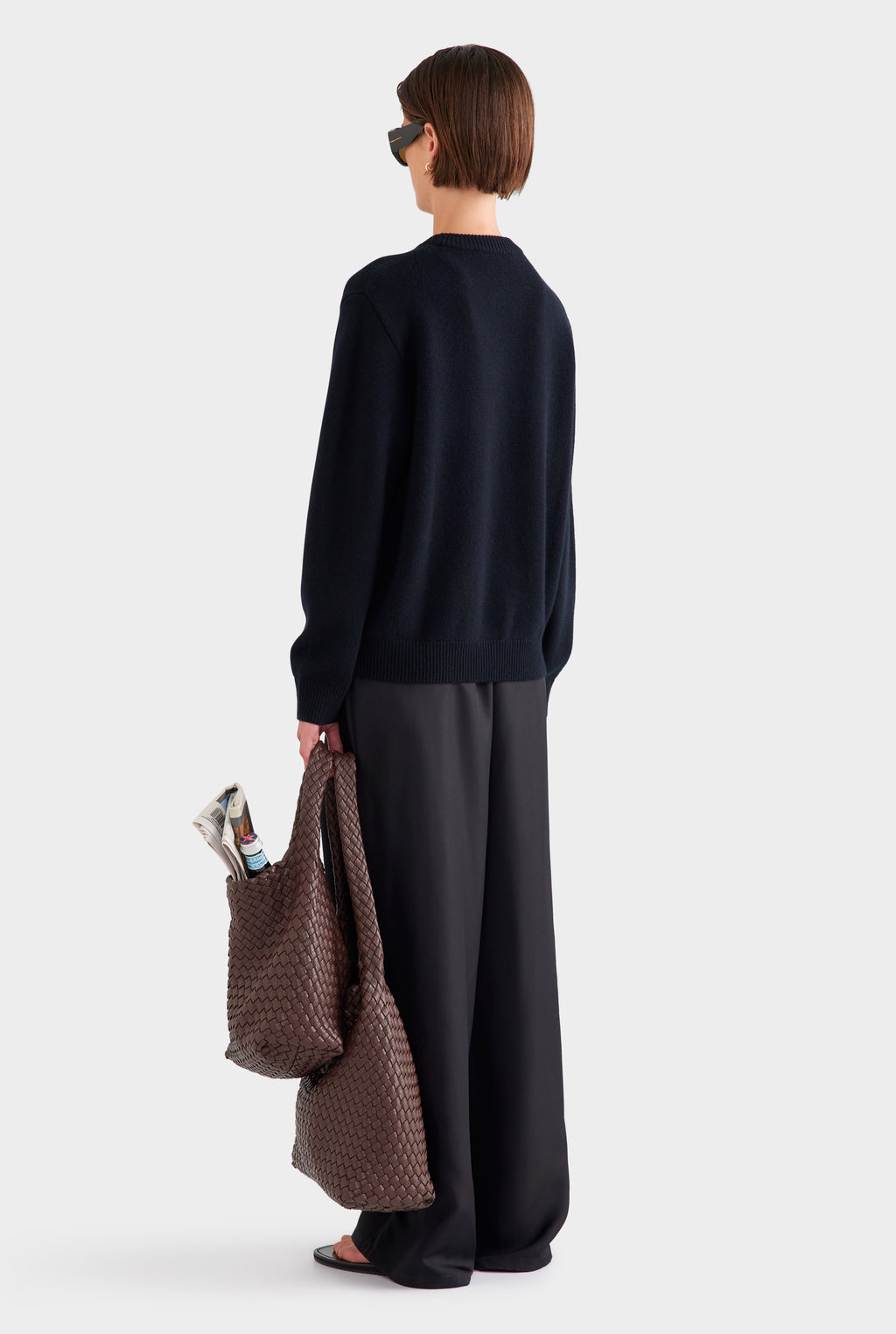 Oversized Wool Cashmere Sweater - Black