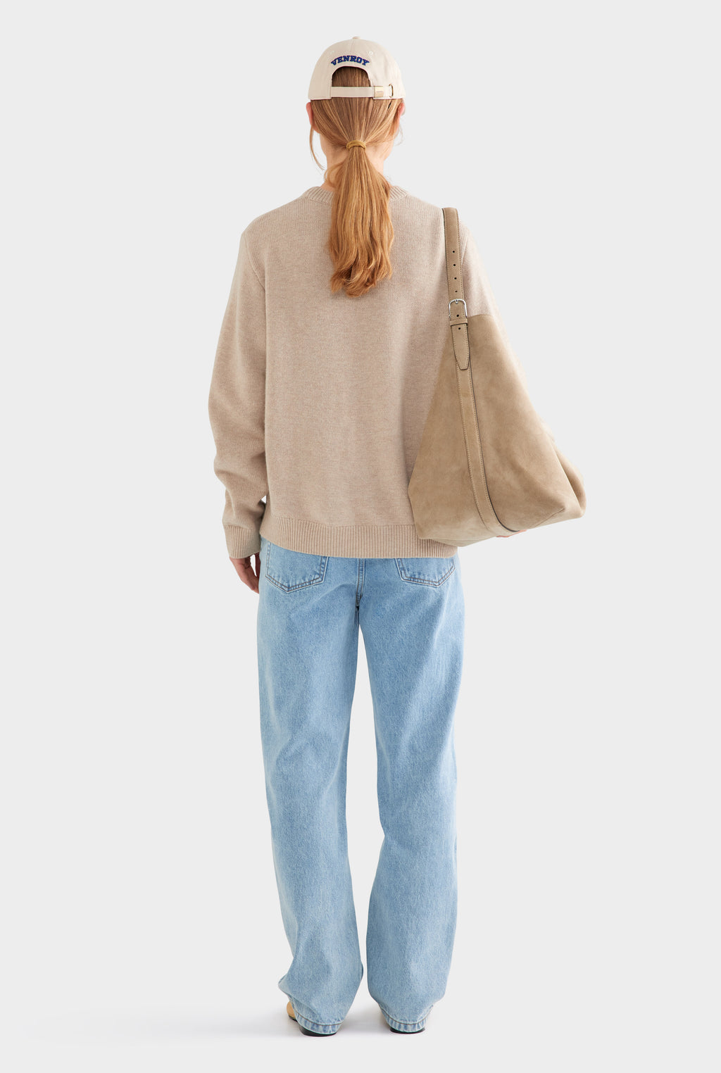 Oversized Wool Cashmere Sweater - Sand Marl