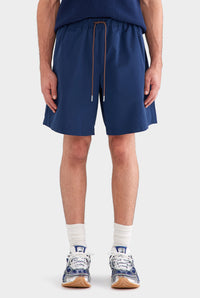 Oversized Nylon Taffeta Short - Navy