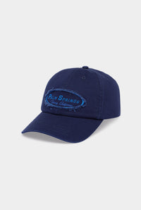 Palm Springs Patch Cotton Logo Cap - Navy/Blue