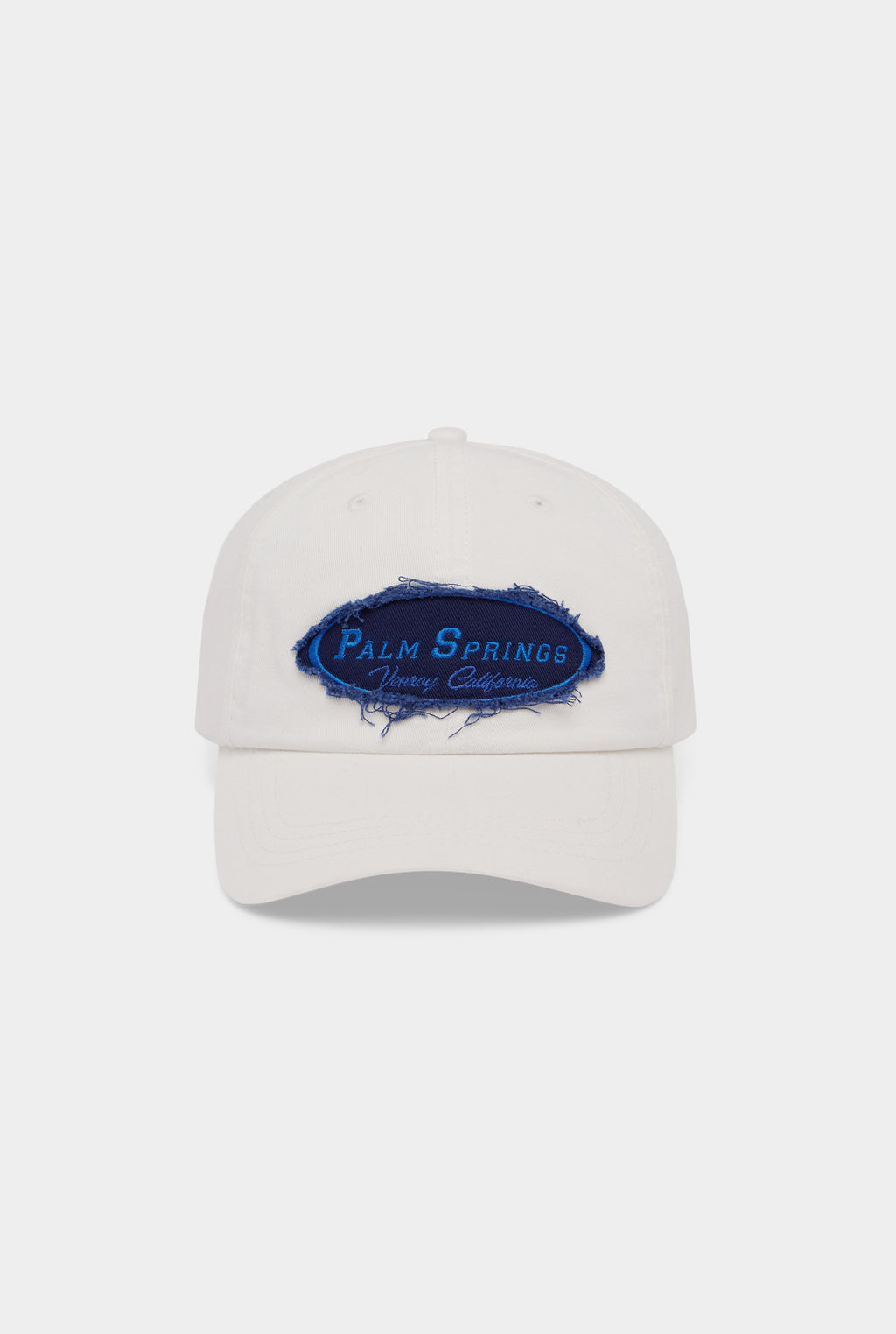Palm Springs Patch Cotton Logo Cap - White/Blue