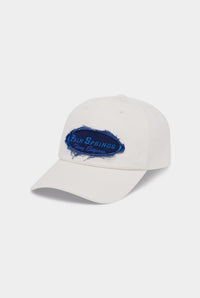 Palm Springs Patch Cotton Logo Cap - White/Blue