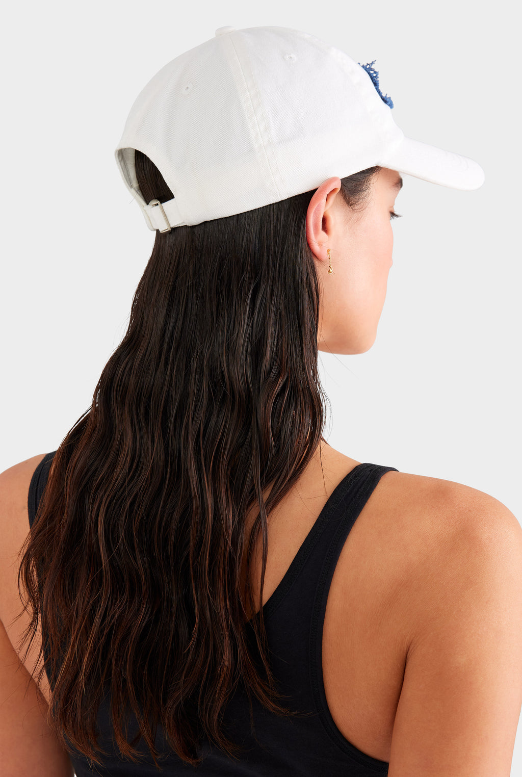 Palm Springs Patch Cotton Logo Cap - White/Blue