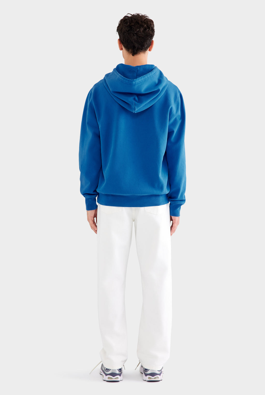 Pigment Dyed Fleece Track Hoodie - Cobalt Blue