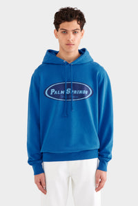 Pigment Dyed Fleece Track Hoodie - Cobalt Blue
