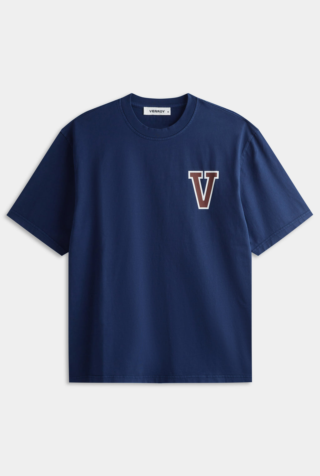 Pigment Dyed Standard Cotton T Shirt - Navy Blue/Chocolate