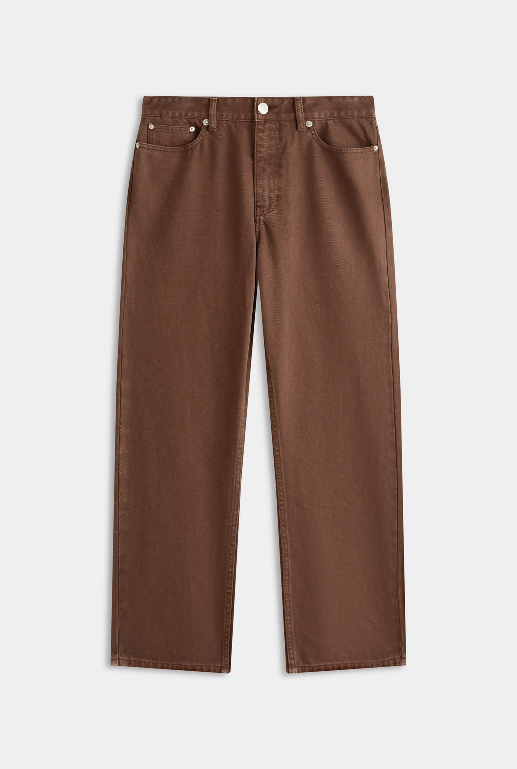 Pigment Dyed Straight Leg Denim Jean - Brown