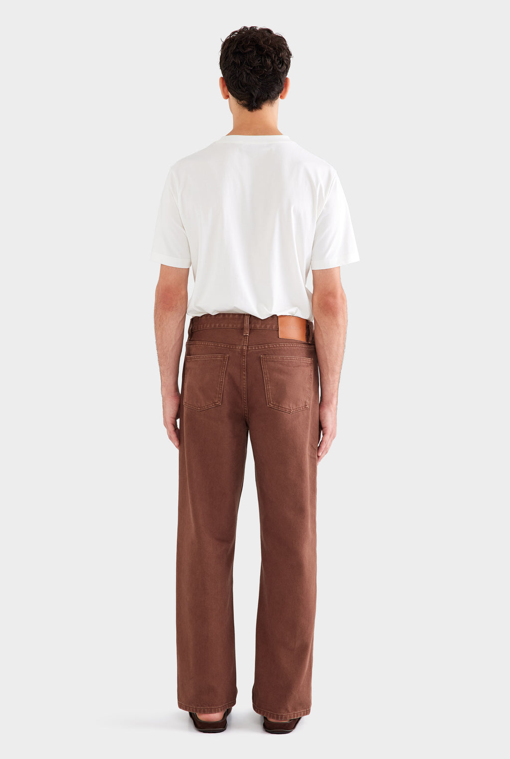 Pigment Dyed Straight Leg Denim Jean - Brown