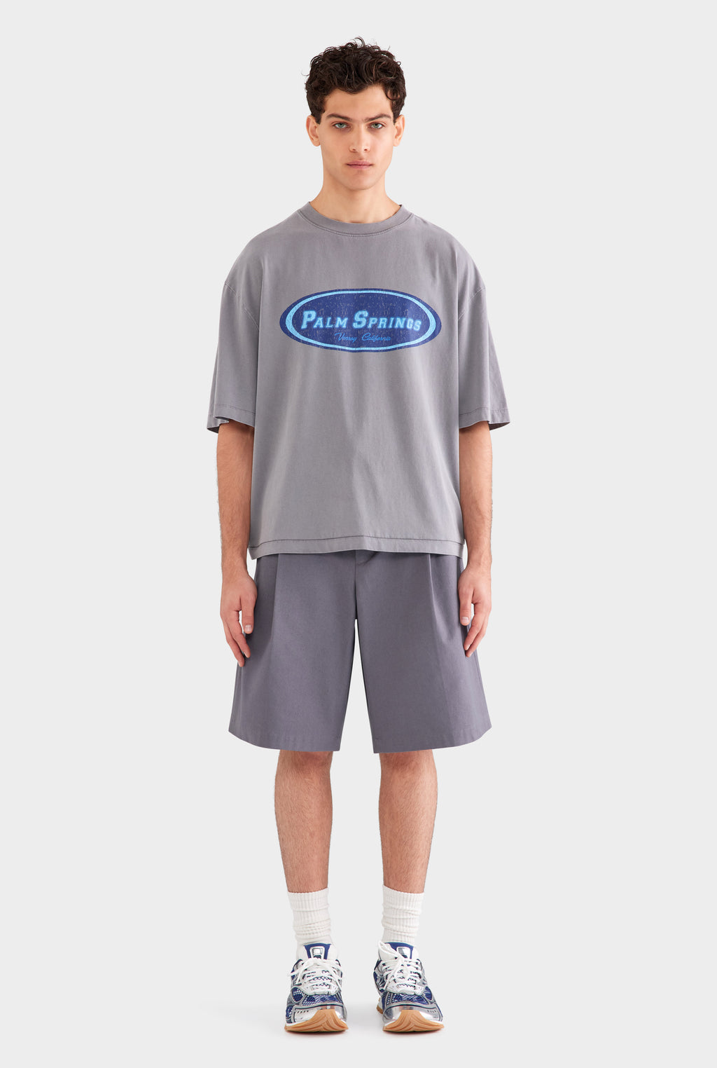 Pigment Dyed Supersized Cotton T Shirt - Charcoal