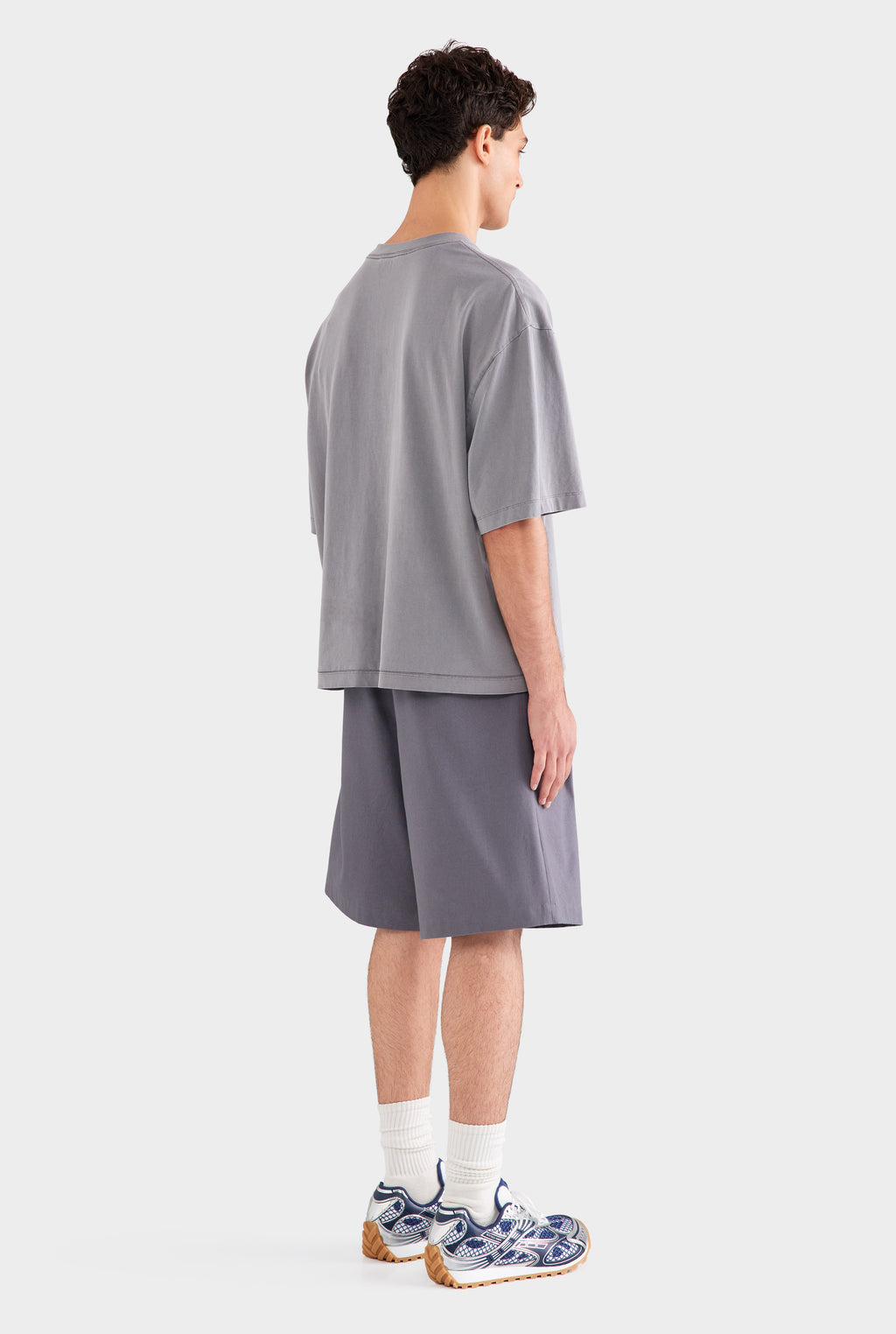Pigment Dyed Supersized Cotton T Shirt - Charcoal