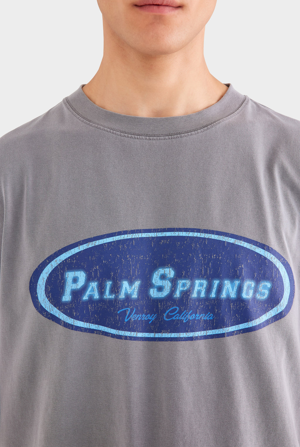 Pigment Dyed Supersized Cotton T Shirt - Charcoal