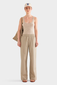 Heavy Cotton Poplin Pant - Pebble