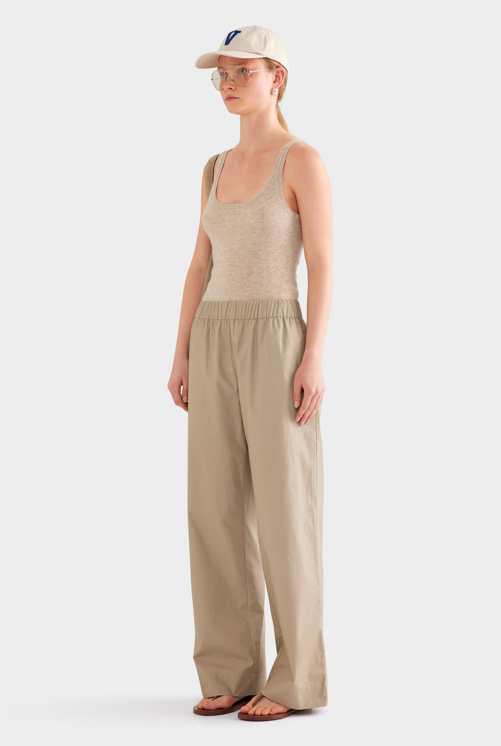 Heavy Cotton Poplin Pant - Pebble