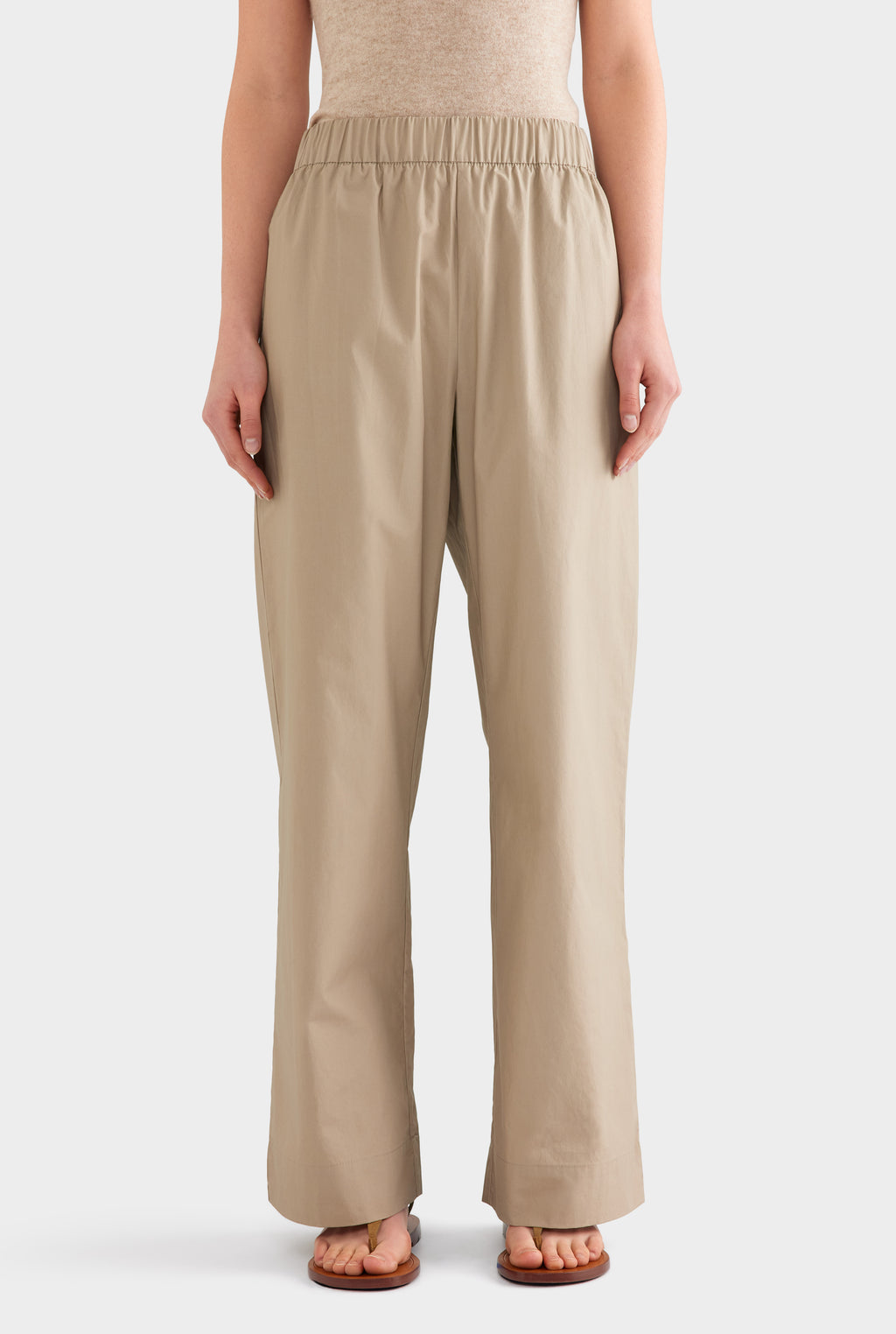 Heavy Cotton Poplin Pant - Pebble