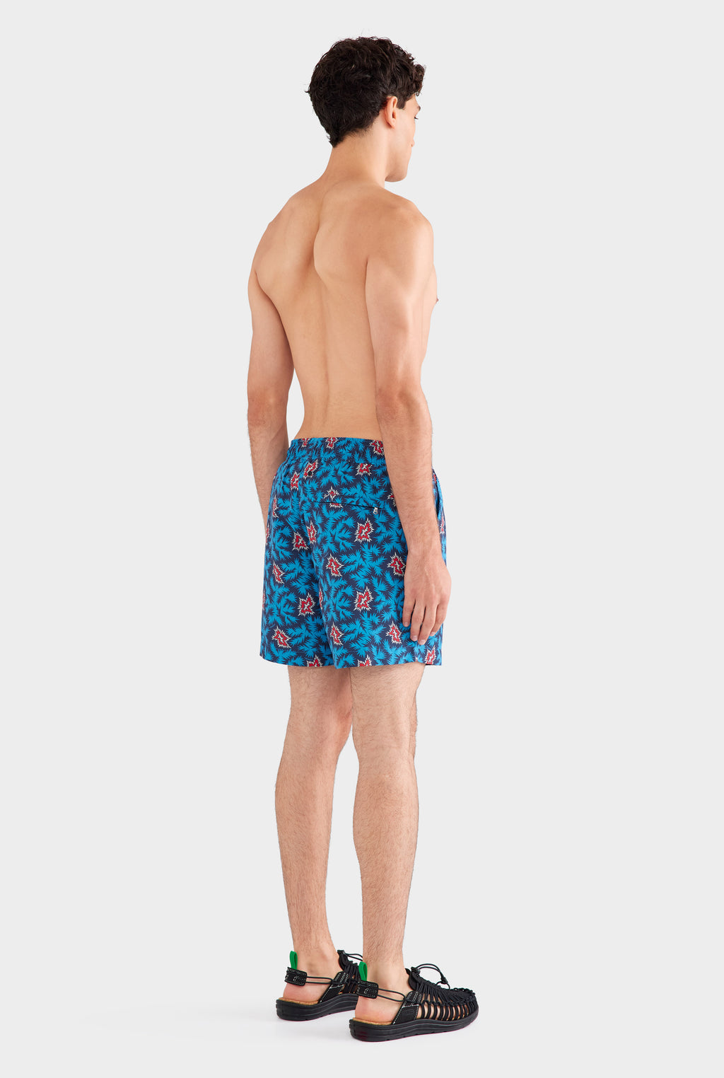 Printed Swim Short - Blue/Red BAM