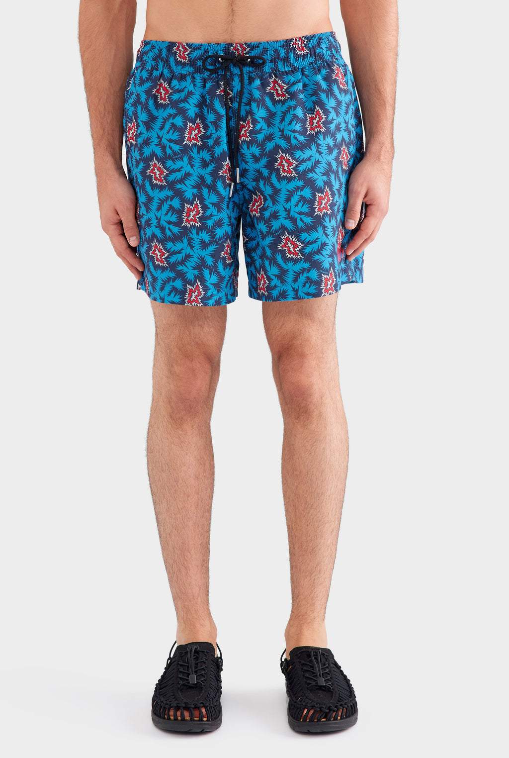 Printed Swim Short - Blue/Red BAM