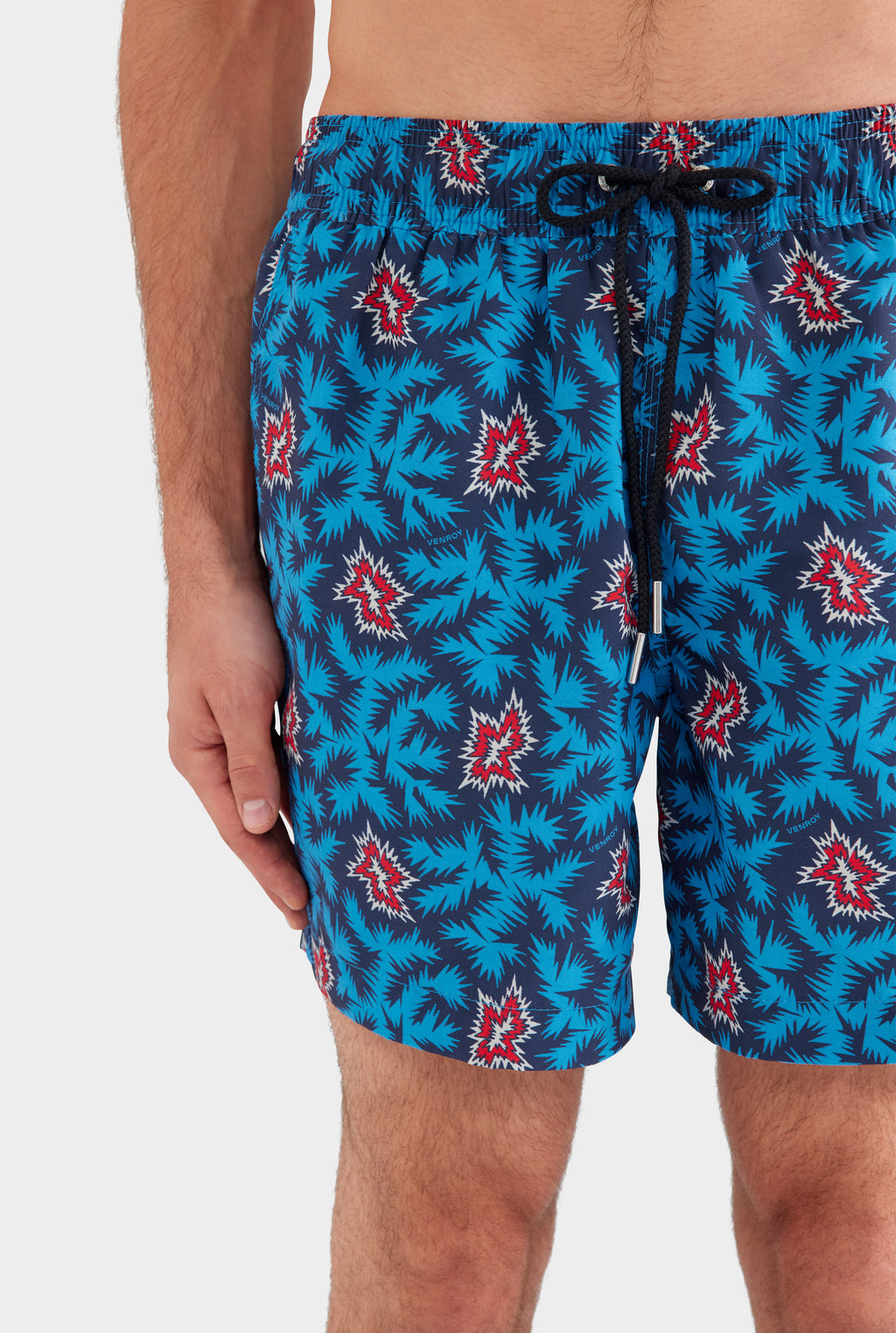 Printed Swim Short - Blue/Red BAM