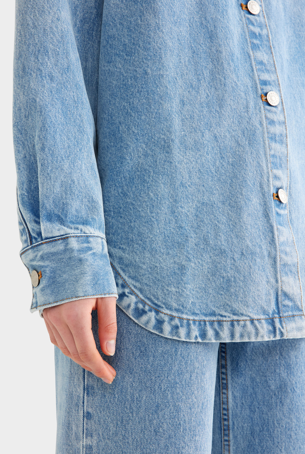 Relaxed Denim Shirt - Light Blue
